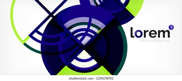 Fondo abstracto geométrico moderno. Plantilla de diseño abstracto a la moda para presentación de negocios o tecnología, portada de póster de internet o de folletos web, fondo de pantalla. Ilustración del vector