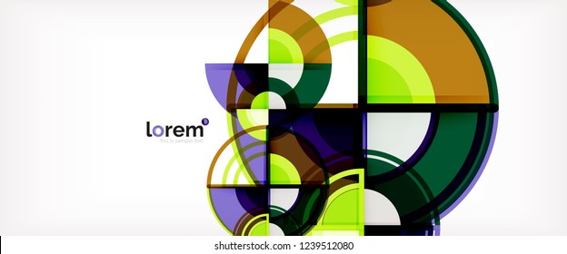 Modern geometric abstract background. Trendy abstract layout template for business or technology presentation, internet poster or web brochure cover, wallpaper. Vector illustration