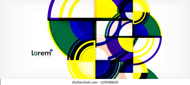 Modern geometric abstract background. Trendy abstract layout template for business or technology presentation, internet poster or web brochure cover, wallpaper. Vector illustration