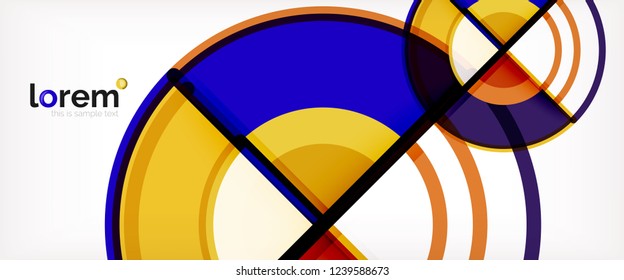Modern geometric abstract background. Trendy abstract layout template for business or technology presentation, internet poster or web brochure cover, wallpaper. Vector illustration