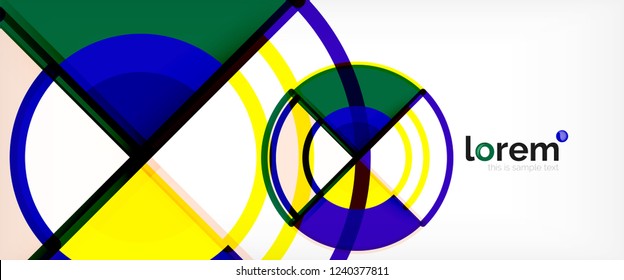 Fondo abstracto geométrico moderno. Plantilla de diseño abstracto a la moda para presentación de negocios o tecnología, portada de póster de internet o de folletos web, fondo de pantalla. Ilustración del vector