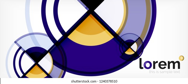 Modern geometric abstract background. Trendy abstract layout template for business or technology presentation, internet poster or web brochure cover, wallpaper. Vector illustration