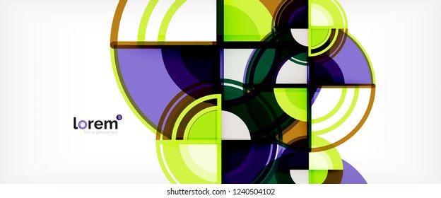 Modern geometric abstract background. Trendy abstract layout template for business or technology presentation, internet poster or web brochure cover, wallpaper. Vector illustration