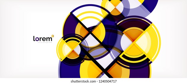 Fondo abstracto geométrico moderno. Plantilla de diseño abstracto a la moda para presentación de negocios o tecnología, portada de póster de internet o de folletos web, fondo de pantalla. Ilustración del vector