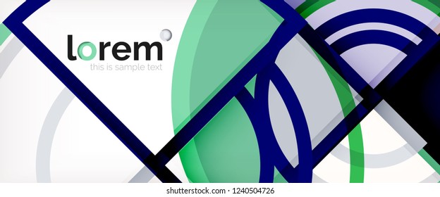 Modern geometric abstract background. Trendy abstract layout template for business or technology presentation, internet poster or web brochure cover, wallpaper. Vector illustration