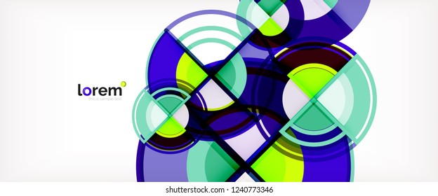 Fondo abstracto geométrico moderno. Plantilla de diseño abstracto a la moda para presentación de negocios o tecnología, portada de póster de internet o de folletos web, fondo de pantalla. Ilustración del vector