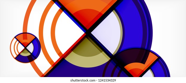 Modern geometric abstract background. Trendy abstract layout template for business or technology presentation, internet poster or web brochure cover, wallpaper. Vector illustration