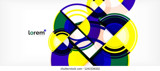 Modern geometric abstract background. Trendy abstract layout template for business or technology presentation, internet poster or web brochure cover, wallpaper. Vector illustration