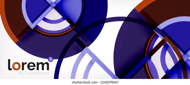 Fondo abstracto geométrico moderno. Plantilla de diseño abstracto a la moda para presentación de negocios o tecnología, portada de póster de internet o de folletos web, fondo de pantalla. Ilustración del vector