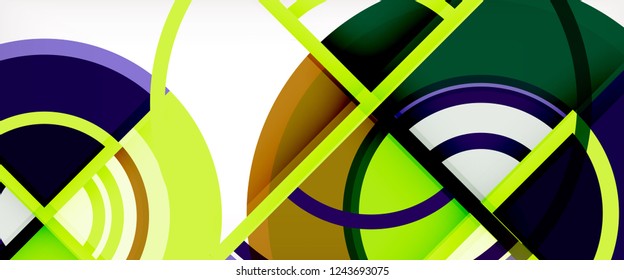 Modern geometric abstract background. Trendy abstract layout template for business or technology presentation, internet poster or web brochure cover, wallpaper. Vector illustration