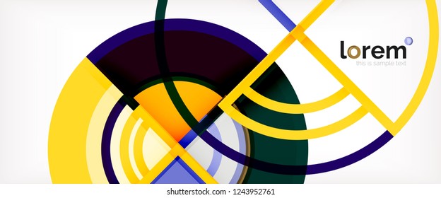 Modern geometric abstract background. Trendy abstract layout template for business or technology presentation, internet poster or web brochure cover, wallpaper. Vector illustration