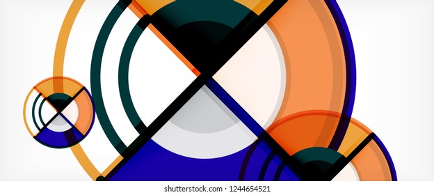 Modern geometric abstract background. Trendy abstract layout template for business or technology presentation, internet poster or web brochure cover, wallpaper. Vector illustration