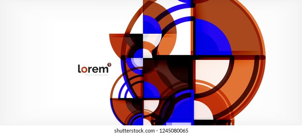 Modern geometric abstract background. Trendy abstract layout template for business or technology presentation, internet poster or web brochure cover, wallpaper. Vector illustration