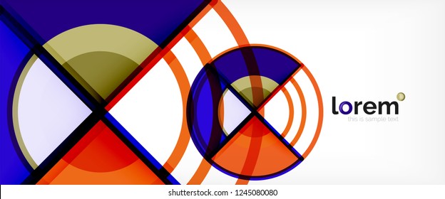 Fondo abstracto geométrico moderno. Plantilla de diseño abstracto a la moda para presentación de negocios o tecnología, portada de póster de internet o de folletos web, fondo de pantalla. Ilustración del vector