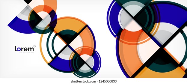 Modern geometric abstract background. Trendy abstract layout template for business or technology presentation, internet poster or web brochure cover, wallpaper. Vector illustration