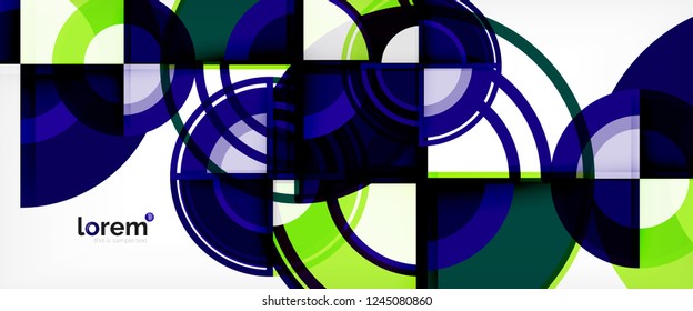 Modern geometric abstract background. Trendy abstract layout template for business or technology presentation, internet poster or web brochure cover, wallpaper. Vector illustration