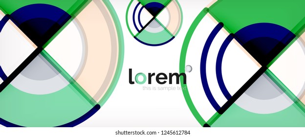 Modern geometric abstract background. Trendy abstract layout template for business or technology presentation, internet poster or web brochure cover, wallpaper. Vector illustration
