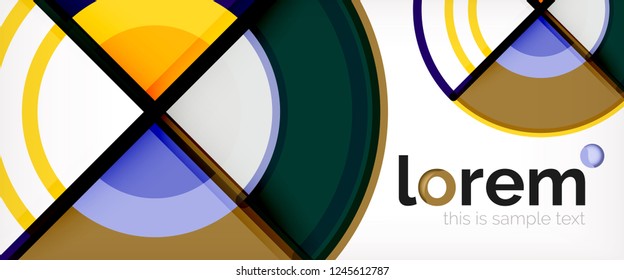 Fondo abstracto geométrico moderno. Plantilla de diseño abstracto a la moda para presentación de negocios o tecnología, portada de póster de internet o de folletos web, fondo de pantalla. Ilustración del vector