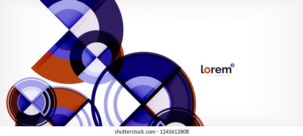 Fondo abstracto geométrico moderno. Plantilla de diseño abstracto a la moda para presentación de negocios o tecnología, portada de póster de internet o de folletos web, fondo de pantalla. Ilustración del vector