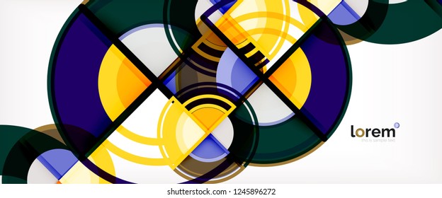Modern geometric abstract background. Trendy abstract layout template for business or technology presentation, internet poster or web brochure cover, wallpaper. Vector illustration
