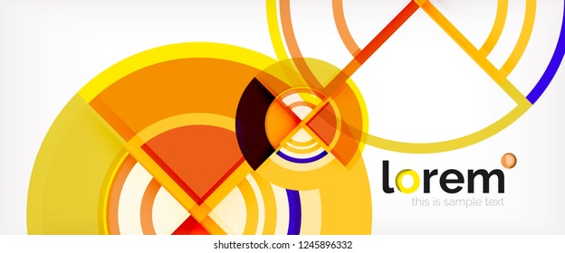 Modern geometric abstract background. Trendy abstract layout template for business or technology presentation, internet poster or web brochure cover, wallpaper. Vector illustration