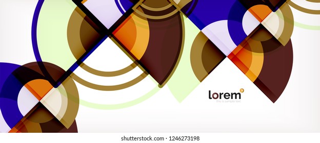 Fondo abstracto geométrico moderno. Plantilla de diseño abstracto a la moda para presentación de negocios o tecnología, portada de póster de internet o de folletos web, fondo de pantalla. Ilustración del vector