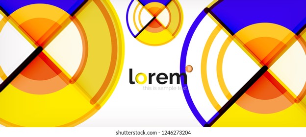 Modern geometric abstract background. Trendy abstract layout template for business or technology presentation, internet poster or web brochure cover, wallpaper. Vector illustration