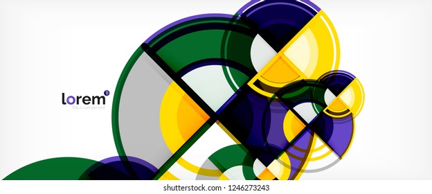 Fondo abstracto geométrico moderno. Plantilla de diseño abstracto a la moda para presentación de negocios o tecnología, portada de póster de internet o de folletos web, fondo de pantalla. Ilustración del vector