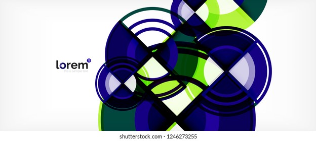 Modern geometric abstract background. Trendy abstract layout template for business or technology presentation, internet poster or web brochure cover, wallpaper. Vector illustration