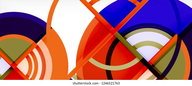 Modern geometric abstract background. Trendy abstract layout template for business or technology presentation, internet poster or web brochure cover, wallpaper. Vector illustration