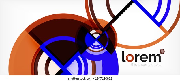 Modern geometric abstract background. Trendy abstract layout template for business or technology presentation, internet poster or web brochure cover, wallpaper. Vector illustration