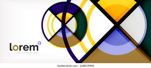 Modern geometric abstract background. Trendy abstract layout template for business or technology presentation, internet poster or web brochure cover, wallpaper. Vector illustration