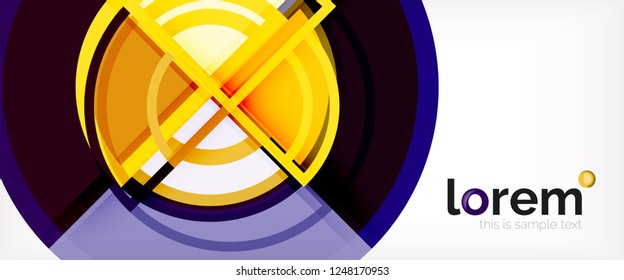 Modern geometric abstract background. Trendy abstract layout template for business or technology presentation, internet poster or web brochure cover, wallpaper. Vector illustration