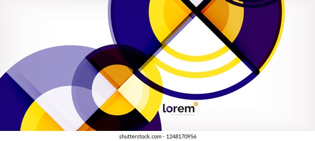Modern geometric abstract background. Trendy abstract layout template for business or technology presentation, internet poster or web brochure cover, wallpaper. Vector illustration
