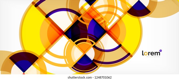 Modern geometric abstract background. Trendy abstract layout template for business or technology presentation, internet poster or web brochure cover, wallpaper. Vector illustration