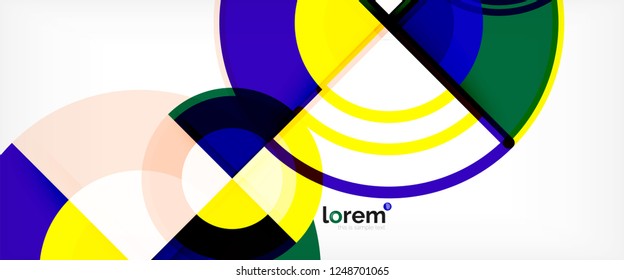 Modern geometric abstract background. Trendy abstract layout template for business or technology presentation, internet poster or web brochure cover, wallpaper. Vector illustration