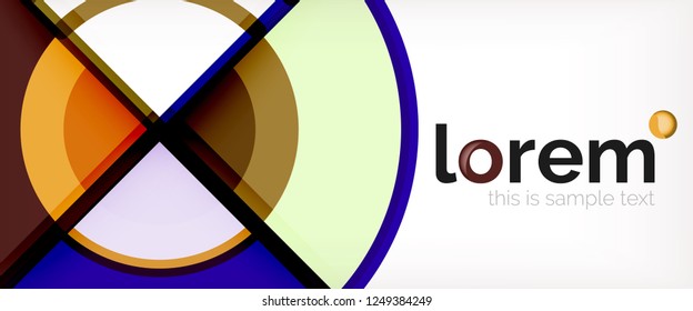 Modern geometric abstract background. Trendy abstract layout template for business or technology presentation, internet poster or web brochure cover, wallpaper. Vector illustration