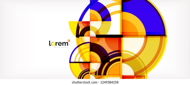 Modern geometric abstract background. Trendy abstract layout template for business or technology presentation, internet poster or web brochure cover, wallpaper. Vector illustration