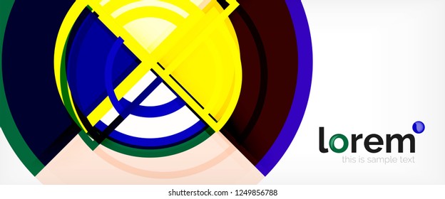 Modern geometric abstract background. Trendy abstract layout template for business or technology presentation, internet poster or web brochure cover, wallpaper. Vector illustration