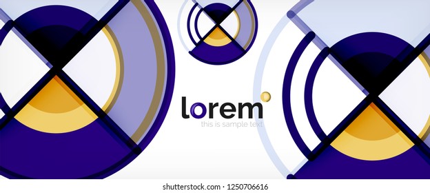 Modern geometric abstract background. Trendy abstract layout template for business or technology presentation, internet poster or web brochure cover, wallpaper. Vector illustration