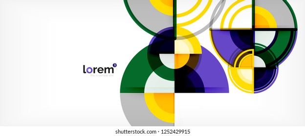 Modern geometric abstract background. Trendy abstract layout template for business or technology presentation, internet poster or web brochure cover, wallpaper. Vector illustration