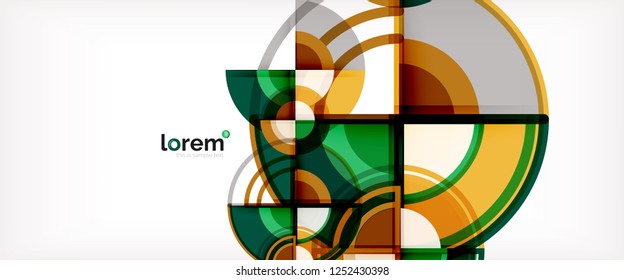 Modern geometric abstract background. Trendy abstract layout template for business or technology presentation, internet poster or web brochure cover, wallpaper. Vector illustration