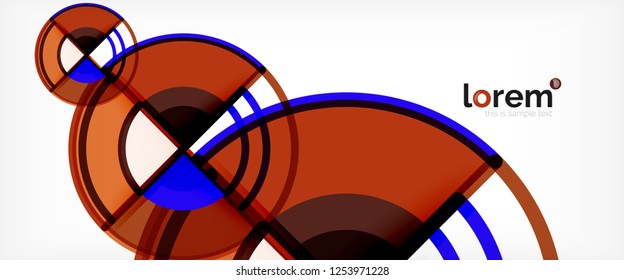Fondo abstracto geométrico moderno. Plantilla de diseño abstracto a la moda para presentación de negocios o tecnología, portada de póster de internet o de folletos web, fondo de pantalla. Ilustración del vector