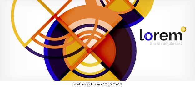 Modern geometric abstract background. Trendy abstract layout template for business or technology presentation, internet poster or web brochure cover, wallpaper. Vector illustration