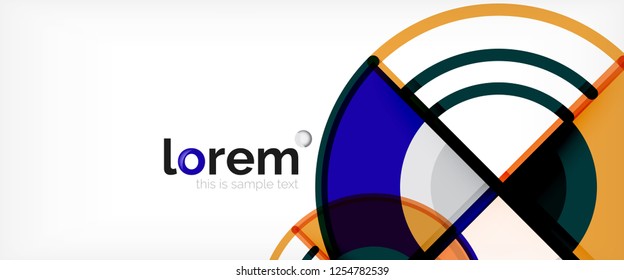 Modern geometric abstract background. Trendy abstract layout template for business or technology presentation, internet poster or web brochure cover, wallpaper. Vector illustration