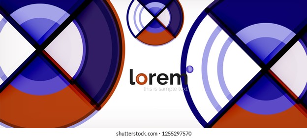 Modern geometric abstract background. Trendy abstract layout template for business or technology presentation, internet poster or web brochure cover, wallpaper. Vector illustration