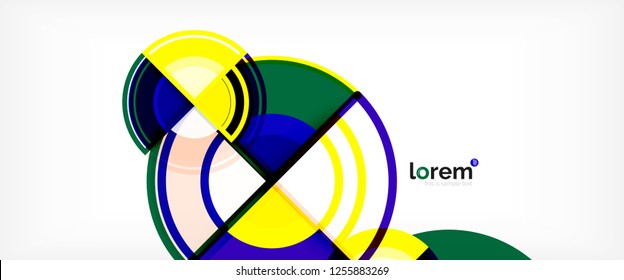Modern geometric abstract background. Trendy abstract layout template for business or technology presentation, internet poster or web brochure cover, wallpaper. Vector illustration
