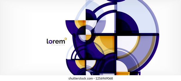 Modern geometric abstract background. Trendy abstract layout template for business or technology presentation, internet poster or web brochure cover, wallpaper. Vector illustration