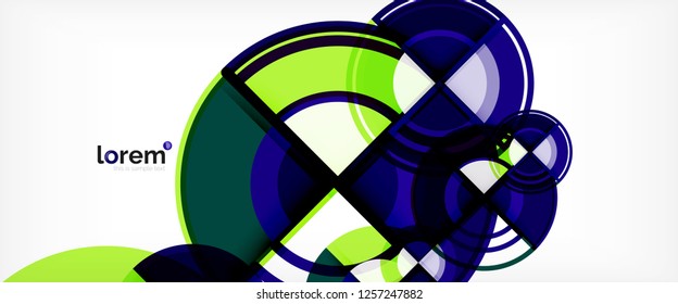 Modern geometric abstract background. Trendy abstract layout template for business or technology presentation, internet poster or web brochure cover, wallpaper. Vector illustration
