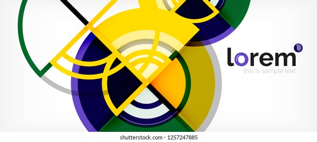Modern geometric abstract background. Trendy abstract layout template for business or technology presentation, internet poster or web brochure cover, wallpaper. Vector illustration